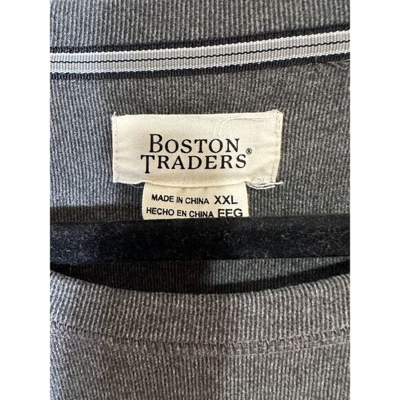 Boston Traders Men's Dark Gray Ribbed Knit Sweatshirt, Size XXL - Picture 2 of 3